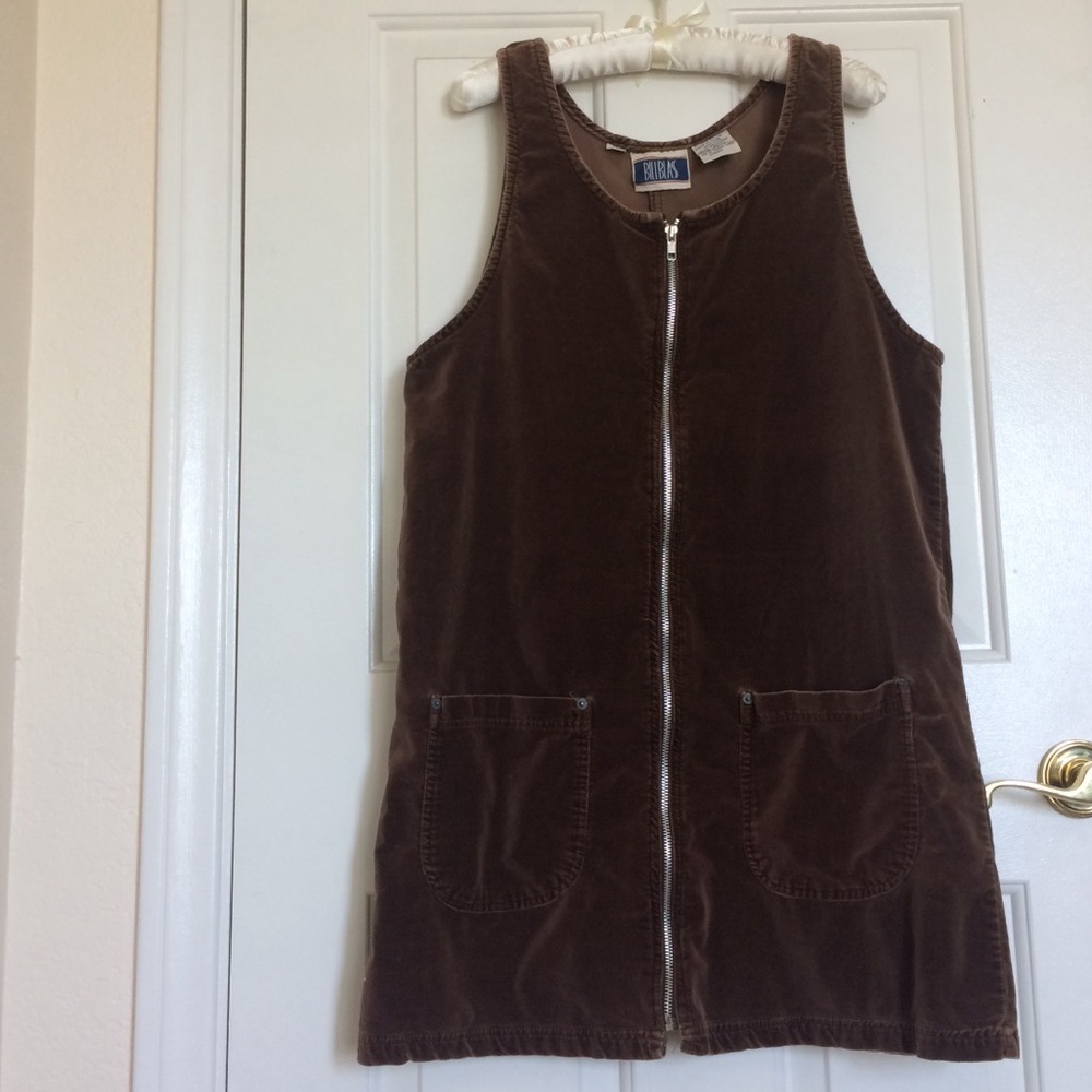 Vintage Brown Velvet zip up jumper 🌾